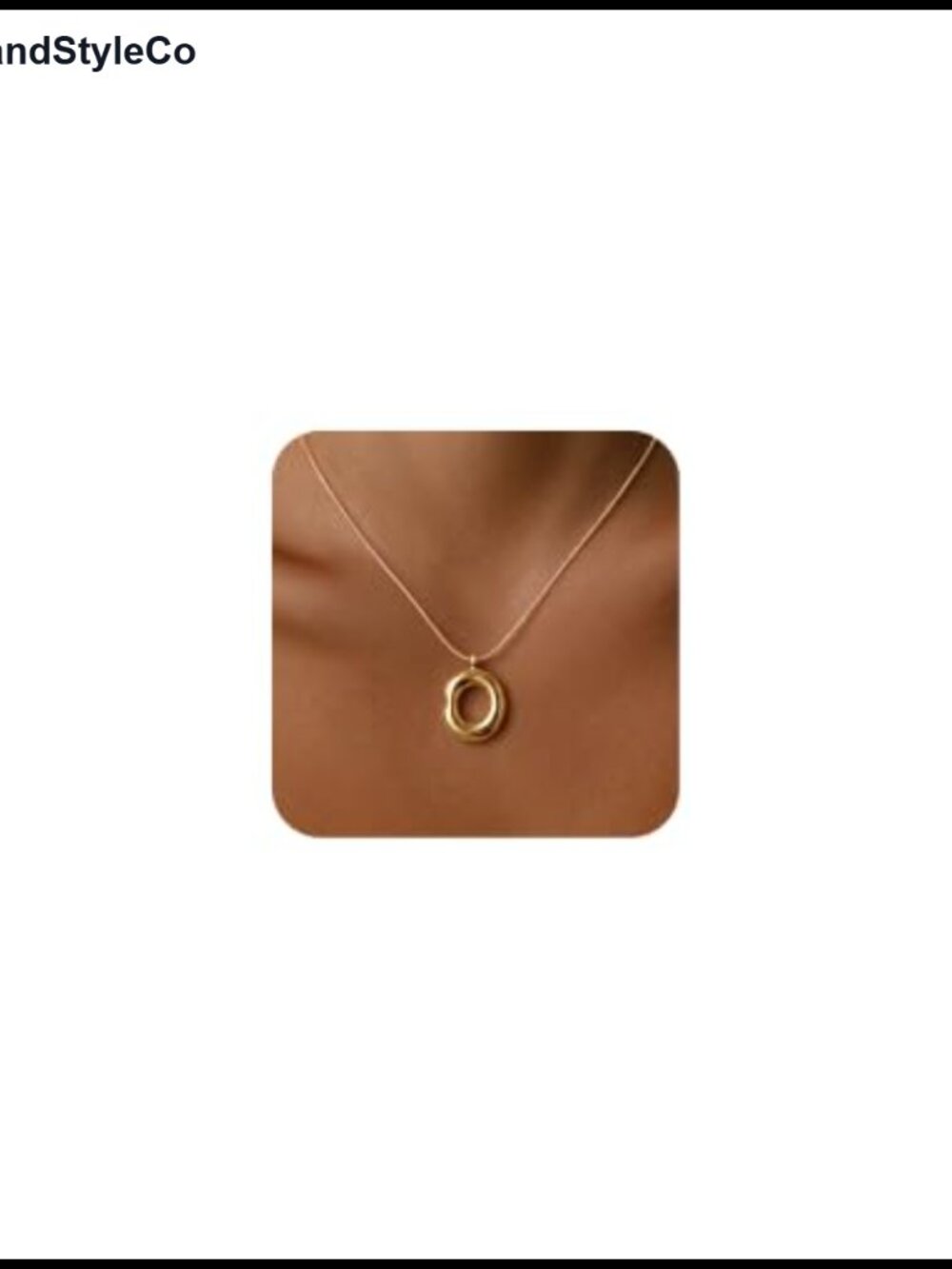 Gold Plated Irregular Oval Pendant Snake Chain Necklace 18.1 in + 2 in Extender